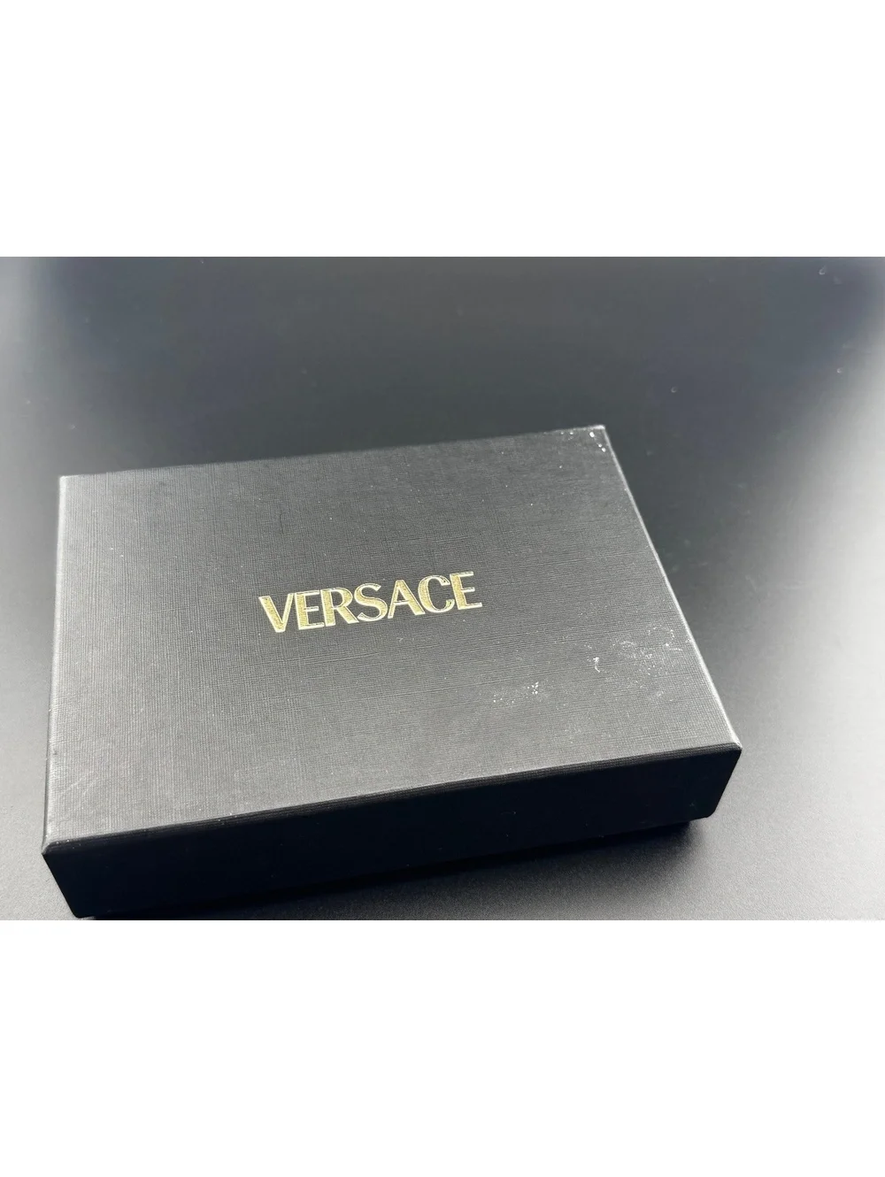 Versace Quilted Leather Wallet with Gold Medusa Button